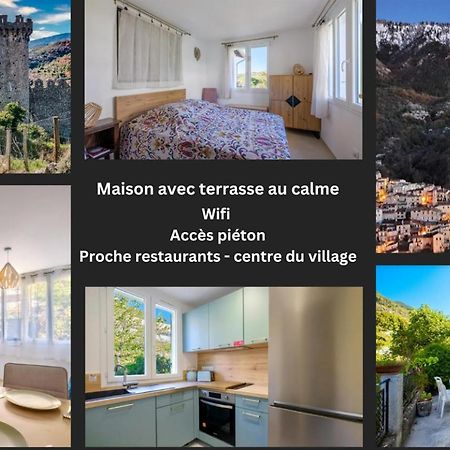La Tiniera A Luceram - Maison Renovee 2023- Terrasse - Wifi - Village Des Creches Exterior photo