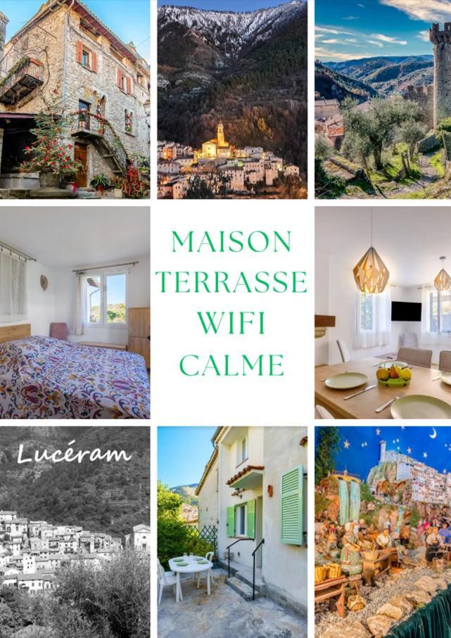 La Tiniera A Luceram - Maison Renovee 2023- Terrasse - Wifi - Village Des Creches Exterior photo